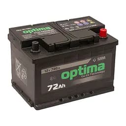 Автомобільний акумулятор Optima 6СТ-72 (-/+) Євро 12В 72Ач 720А низький