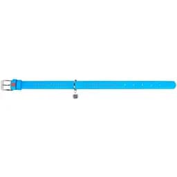 Нашийник для собак Waudog Glamour, подвійний зі стразами, шкіряний, з QR паспортом, 38-49х2,5 см, блакитний - мініатюра 2