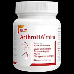 Вітамінно-мінеральна добавка Dolfos Arthro HA для лікування хвороб суглобів у собак та котів дрібних порід 40 міні таблеток (1509-40)