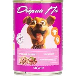 Влажный корм для собак Добрий Пес паштет с печенью 415 г