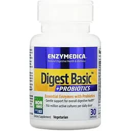Ферменти з пробіотиками Enzymedica Digest Basic + Probiotics 30 капсул