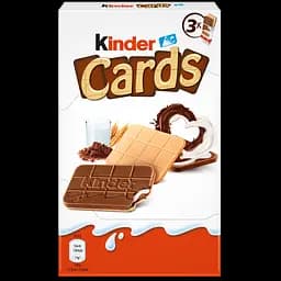 Вафли kinder cards с молочной и какао начинкой 3 x 25.6 г