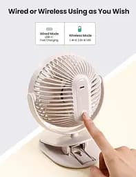 Настільний електричний вентилятор UGREEN USB-C MULTIFUNCTIONAL FAN #80907 із захисною решіткою та прищіпкою - мініатюра 5