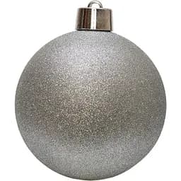 Большая елковая игрушка шар Linhai 20 см синий глиттер (034116)