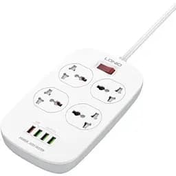 Сетевое зарядное устройство удлинитель LDNIO SC4407 4 USB 4 розетки 2m белый
