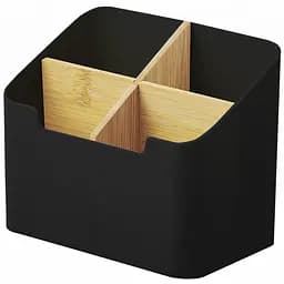 Органайзер для дрібниць МВМ My Home Scandinavia 14.5х9х11.7 см чорний (FH-47 BLACK/WOOD)