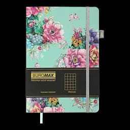 Блокнот діловий Buromax Cherie А5 96 арк. в клітинку обкладинка штучна шкіра  синій (BM.295105-14) - мініатюра 2