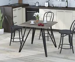 Обідній стіл Ліма 80-80 Прямі кути Loft Design (Дуб Палена)