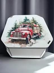 Подарункова коробка квадратна (ХДФ) 29x29x10 см. №4