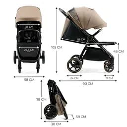 Прогулянкова коляска Kinderkraft Mitzy Linen Beige (KSMITZ00BEG0000) - мініатюра 12