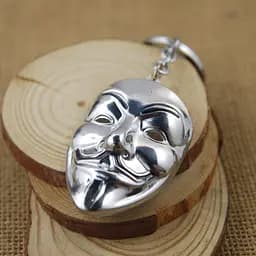 Брелок Маска Гая Фокса Значит Вендетта V for Vendetta.126 Серый