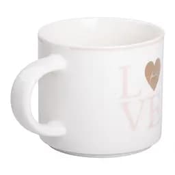 Чашка порцелянова Love 350 мл, білий Liling Rongxiang Ceramic RX-N240126WL - мініатюра 7