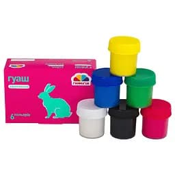 Детские гуашевые краски "Увлечение" ГАММА'UA 200201, 6 цветов