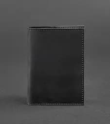 Кожаная обложка для паспорта и военного билета 1.2 черная Crazy Horse