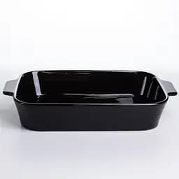Форма для запікання порцелянова Yiwu 2.3 л 31х21х6 см чорна для запіканки овочів м'яса S12926