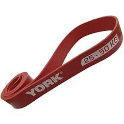 Резинка для фітнесу York Fitness 25-50кг - 2080x45x4,5 мм, червоний