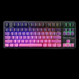 Клавіатура INPHIC K87 Black-Gold Switch Side Printed Gradient Black Pink