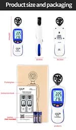 Анемометр крильчатий Bluetooth 0.3-30 м/с -10-45°C wintact hoz0010070 - мініатюра 4