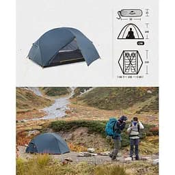 Намет двомісний Naturehike Mongar UL NH19M002-J, темно-синій - мініатюра 3
