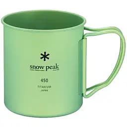 Кружка Snow Peak MG-143-GR Ti-Single 450 Anodized Cup 450 мл green