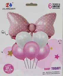 Набор воздушных шаров Бантик, 6 шт. (1 шт. 75 см + 5 шт. 30 см)