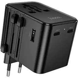 Зарядное устройство Hoco AC30 2 USB/2 Type-C CN to EU черный