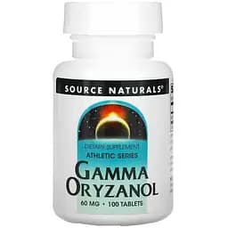 Натуральна добавка Source Naturals Gamma Oryzanol 60 mg, 100 таблеток