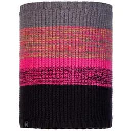 Бафф Buff Knitted & Polar Neckwarmer Alyona Melange Grey Черный-Розовый