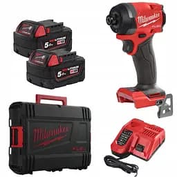 Шуруповерт ударний акумуляторний безщітковий 1/4" HEX MILWAUKEE, M18 FID3-502X, 226Нм - мініатюра 3