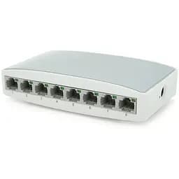 Коммутатор Gigabit Ethernet ONV-H3008S в пластиковом корпусе, 8*1000Мб портов, 5В 1Ач, 140х78х32
