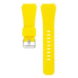 Силіконовий ремінець Watchbands Samsung Galaxy Watch 46mm Silver - жовтий (WB001YELLOW346) - мініатюра 2
