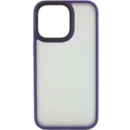 TPU+PC чохол Metal Buttons для Apple iPhone 12 Pro Max 6.7" Темно-фіолетовий, TPU+PC - мініатюра 3