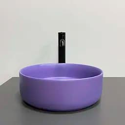 Умивальник VBI Prato lavender matt накладний VBI-011412, Синій - мініатюра 4