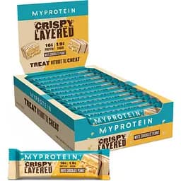 Батончик Myprotein Crispy Layered Білий шоколад-арахіс 696 г (12 шт. по 58 г)