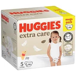 Набір підгузок Huggies Extra Care Box 5 (11-25 кг), 66 шт.