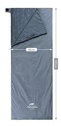 Спальник Naturehike Summer LW180 (NH21MSD09) +15°C - правий - 205см - сіро-синій - мініатюра 2