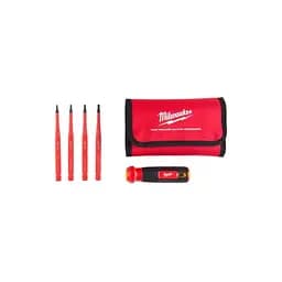 Набір викруток прецезійних ізольованих VDE MILWAUKEE 4-в-1 (рукоять VDE + 4 біти TORX VDE, текстильний чохол) - мініатюра 5