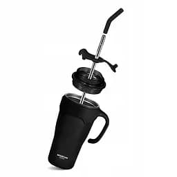 Термокухоль Mountain Goat зі соломинкою 0.65 л Black (P-5905973406123) - мініатюра 4