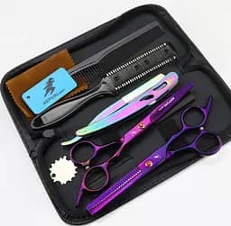 Набор парикмахерских ножниц и инструментов для Barbershop 7ел violet