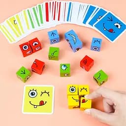 Настільна інтерактивна гра Ummi Face Change Rubik's Cube White - мініатюра 2
