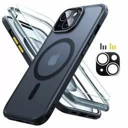Чохол із захистом на камеру + захисне скло ESR Classic Pro Case (HaloLock) Set Frosted Black для iPhone 15 (1A7210103) - мініатюра 3