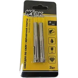 Свердла Werk по склу та керамічній плитці 2732304, 2 шт (99011)