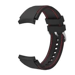 Ремінець для Samsung Galaxy Watch 4 44mm - чорно-червоний ширина кріплення 20мм силікон розмір L Watchbands RLine (WB00S4GALAXYRLINE4444) - мініатюра 3