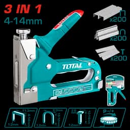 Степлер TOTAL THT31143 3 в 1 (скоби + цвяхи)