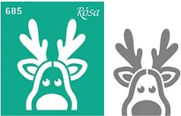 Трафарет багаторазовий самоклеючий №685 9×10см серія Новий рік Rosa TALENT