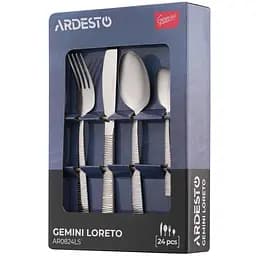 Набір столових приборів Ardesto Gemini Loreto нержавіюча сталь 24 прибори (AR0824LS) - мініатюра 6