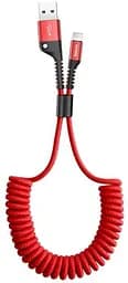 Кабель Baseus Fish Eye Spring Cable USB to Lightning 2A 1m CALSR-09 Red