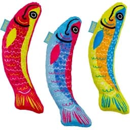 Іграшка для котів Barksi Веселі рибки з котячою м'ятою та дзвіночком 16.5 см 3 шт.