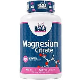 Цитрпат магния Haya Labs Magnesium Citrate 400 mg, 120 вегакапсул