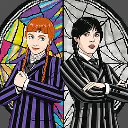 Картина за номерами Santi Wednesday and Agnes з алмазною мозаїкою 40х40 см (954947)